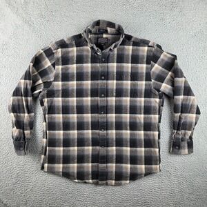 Pendleton Mason Plaid Flannel Shirt Mens XL Long Sleeve Button Down Cotton